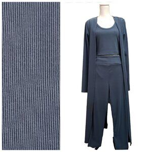 Women's Fashion Nova Blue 1X Ribbed Loungewear Set